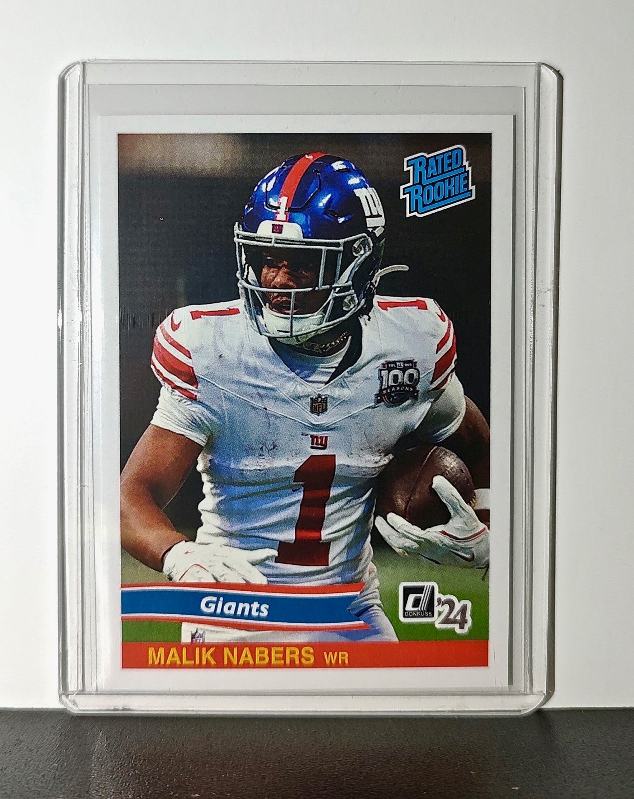 Malik Nabers Rookie 2024 Panini Rated Rookie Retro NFL #18 NY Giants 1 of 890