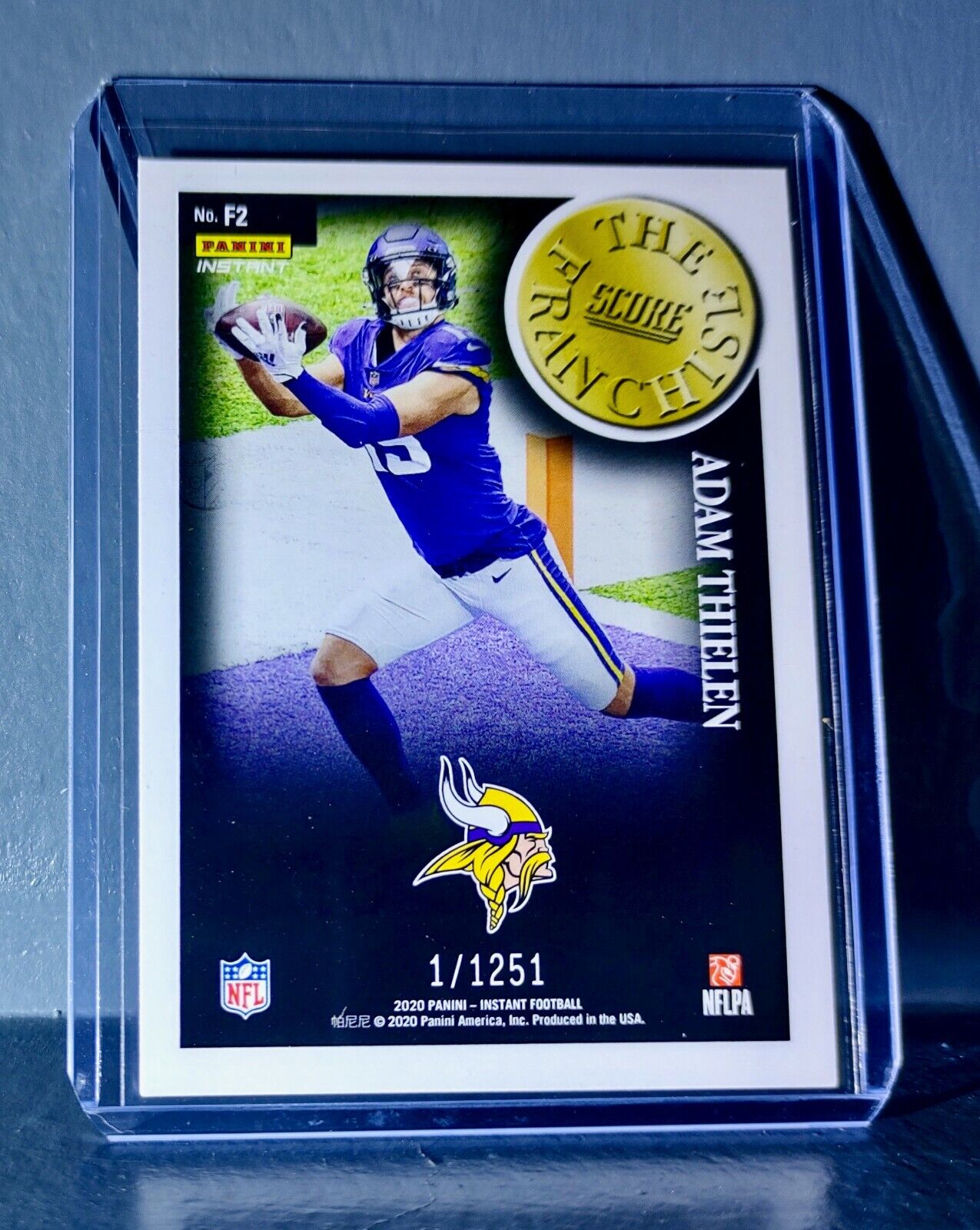 Adam Thielen 2020 Panini NFL Instant Score The Franchise #2 Card 1/1251