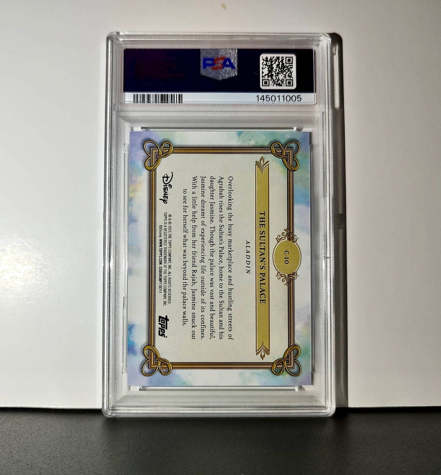 The Sultan's Palace 2025 Topps Disney #C-10 Card Aladdin PSA 9