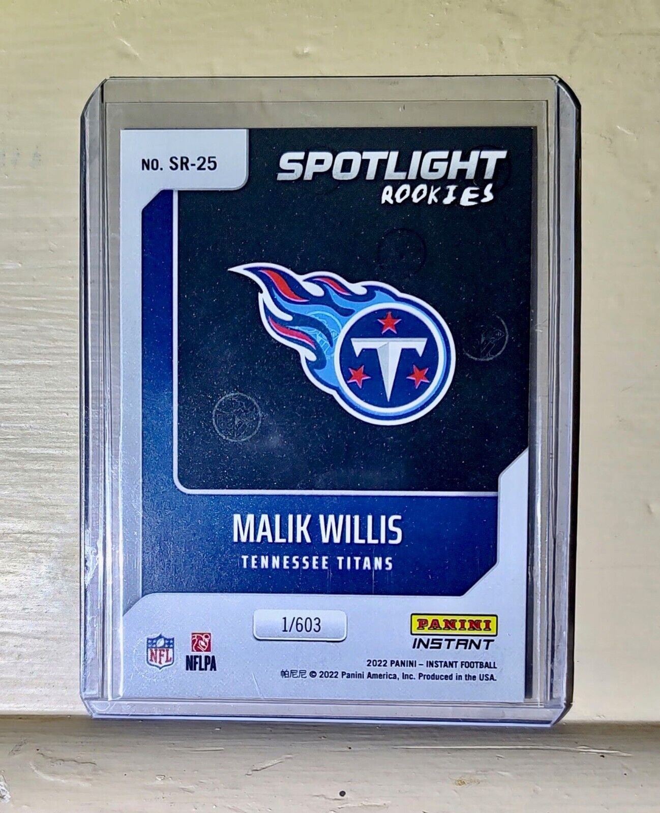 Malik Willis 2022 NFL Panini #25 Spotlight Rookie Football Card 1/603