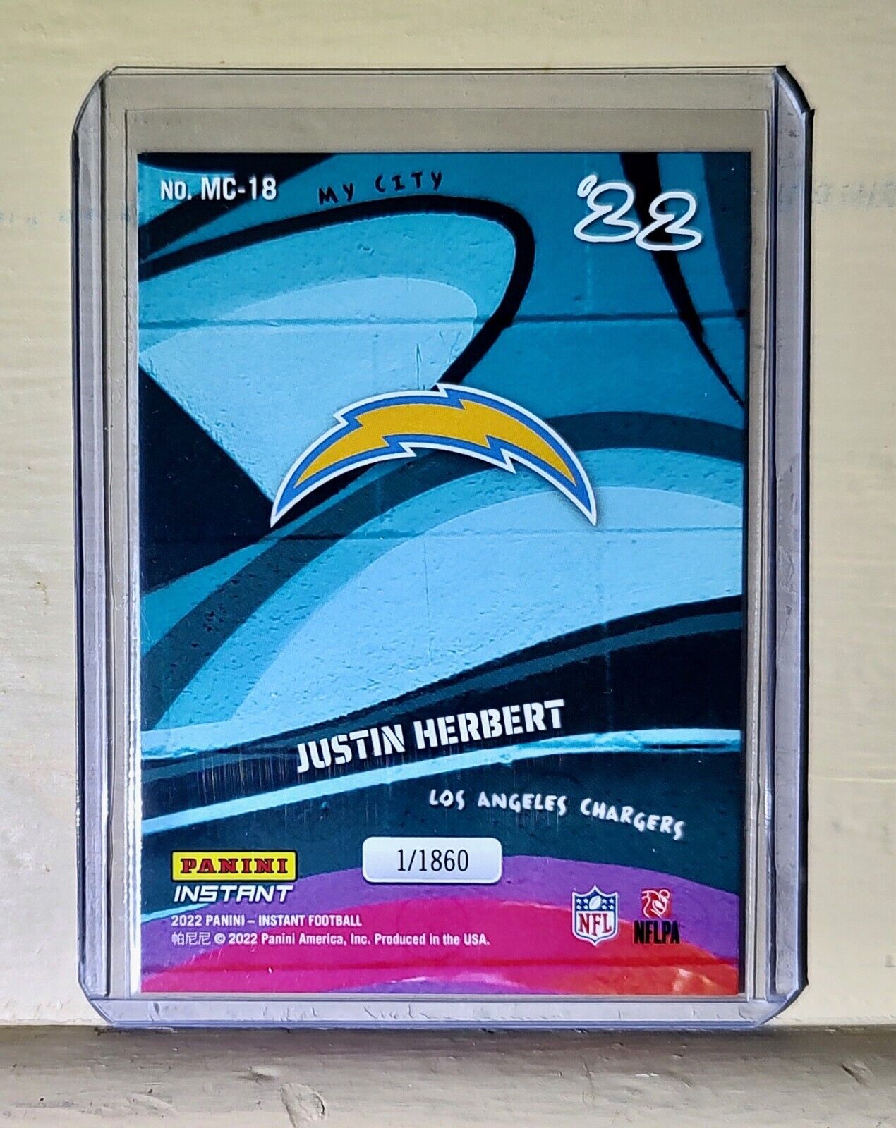 Justin Herbert 2022 Panini NFL MyCity #18 Football Card 1/1860