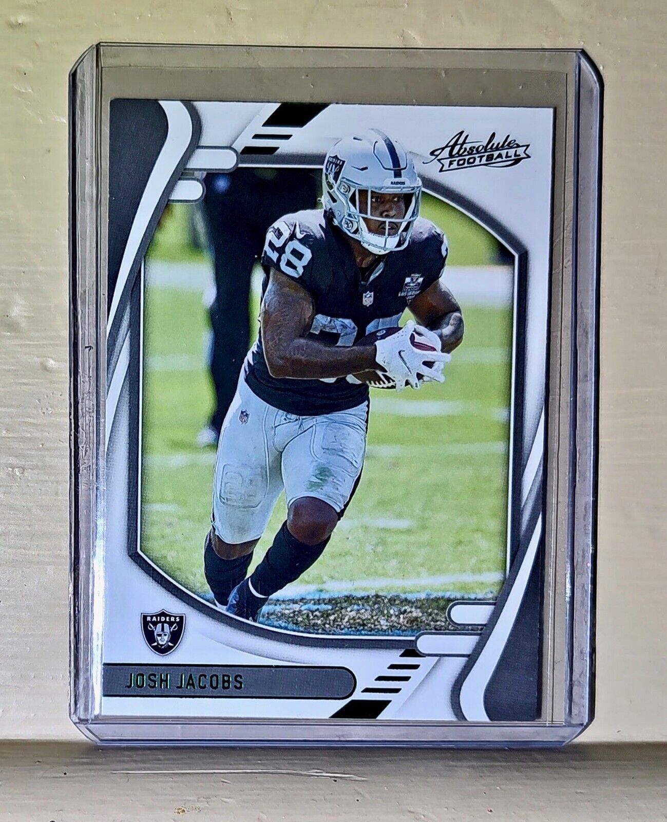 Josh Jacobs 2021 Panini NFL Absolute Green Parallel Football #72 Card Raiders