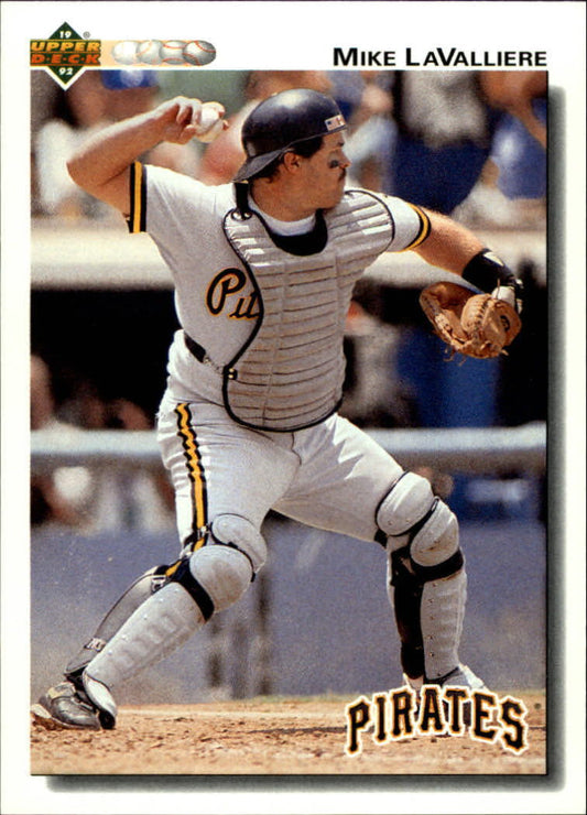 Mike LaValliere 1992 Upper Deck MLB #113 Baseball Card Pittsburgh Pirates