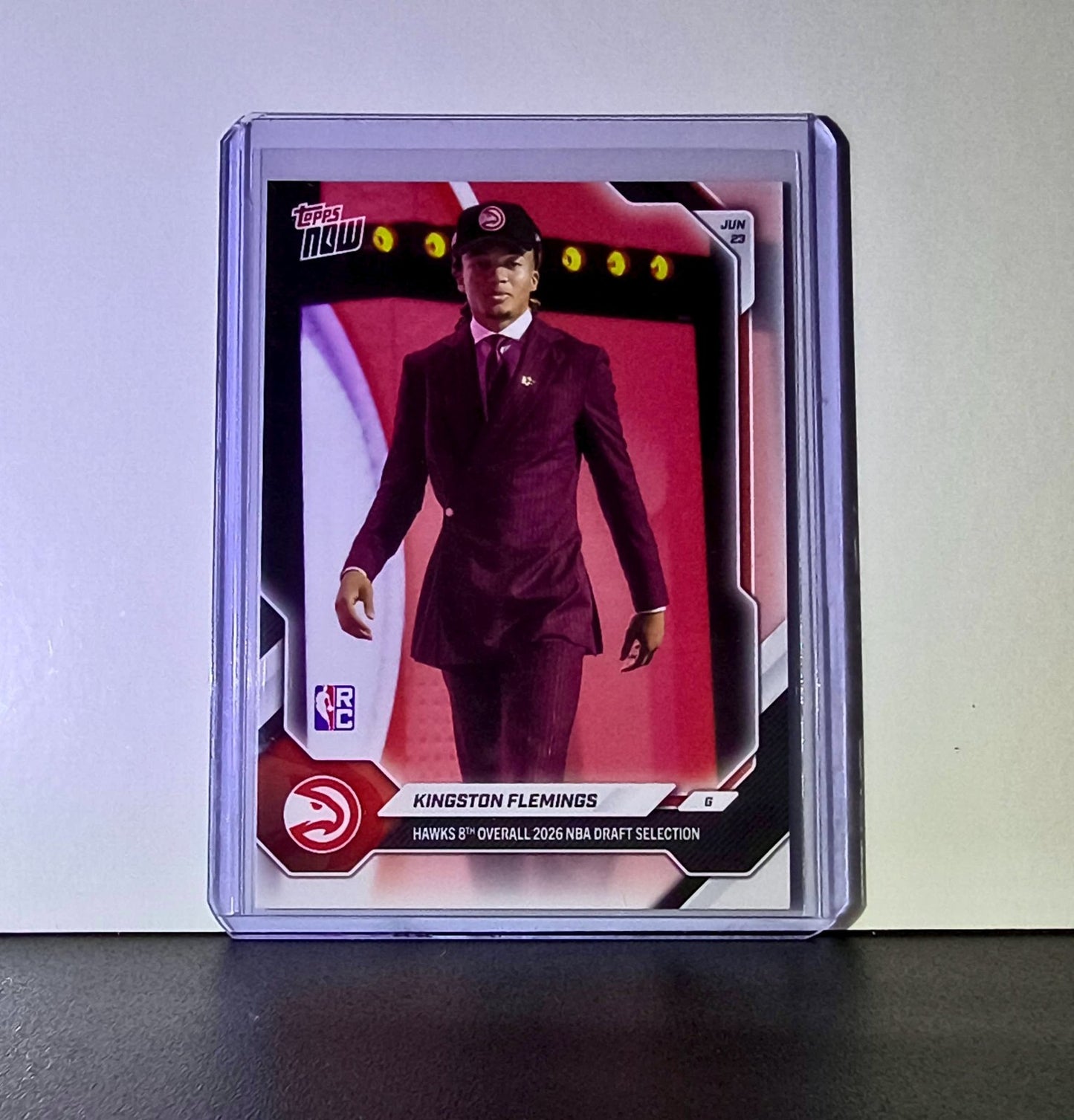 Kingston Flemings Rookie 2026-27 Topps NBA Draft Night #KFLE Card Hawks