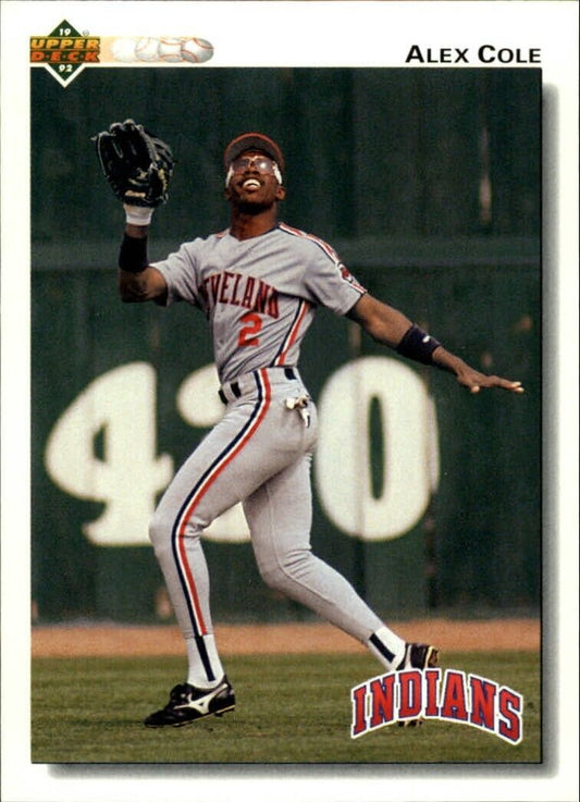 Alex Cole 1992 Upper Deck MLB #197 Baseball Card Cleveland Indians