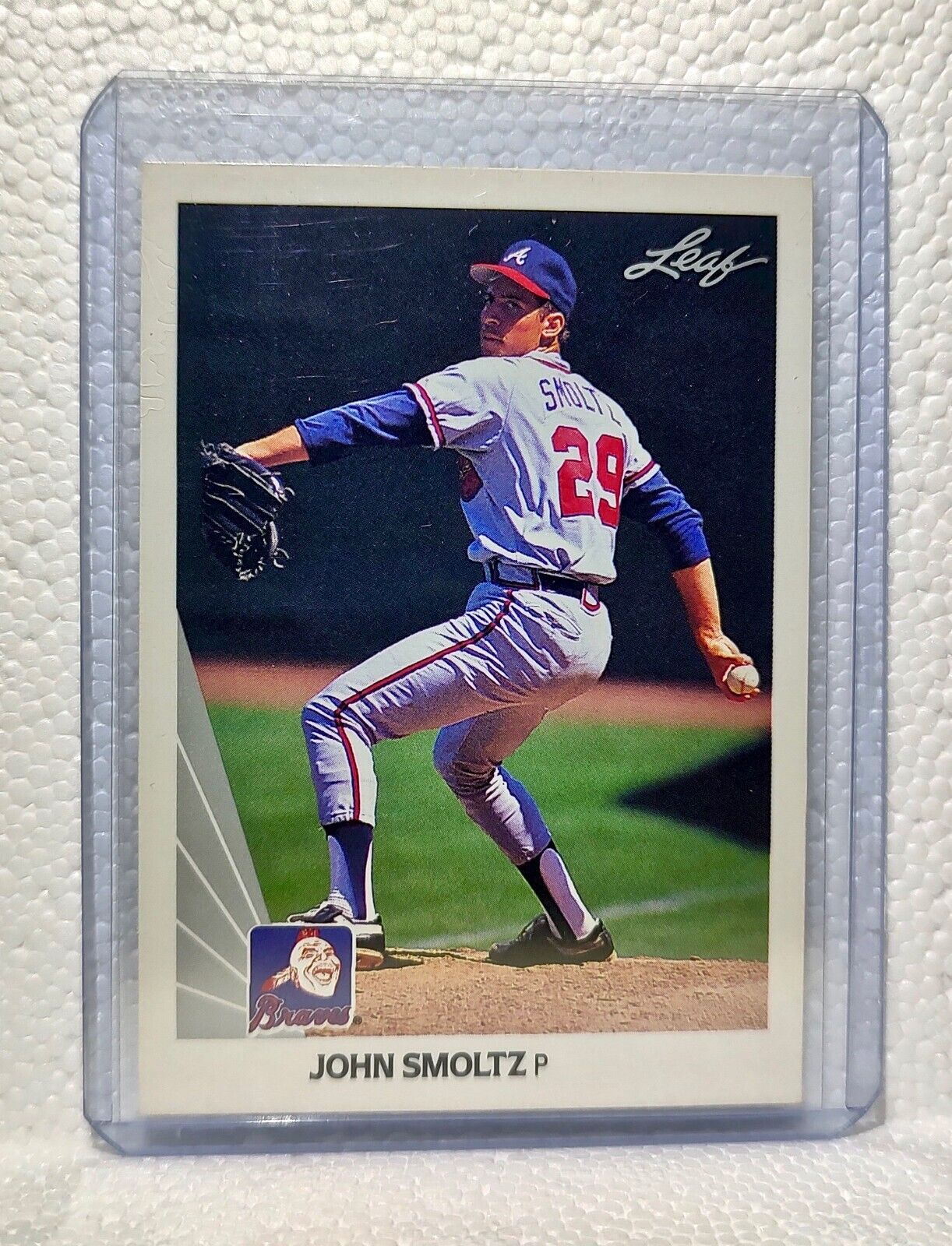 John Smoltz 1990 Leaf MLB #59 Baseball Card Atlanta Braves