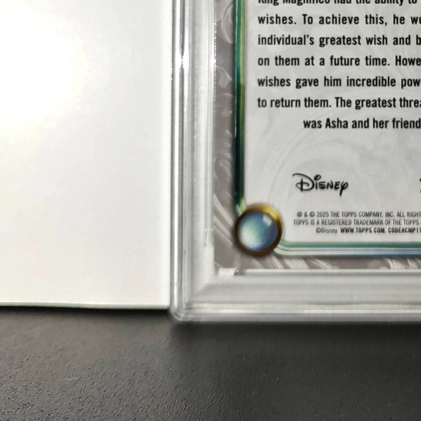 King Magnifico 2025 Topps Disney Wonder #100 Winter Variant Card Wish PSA 9