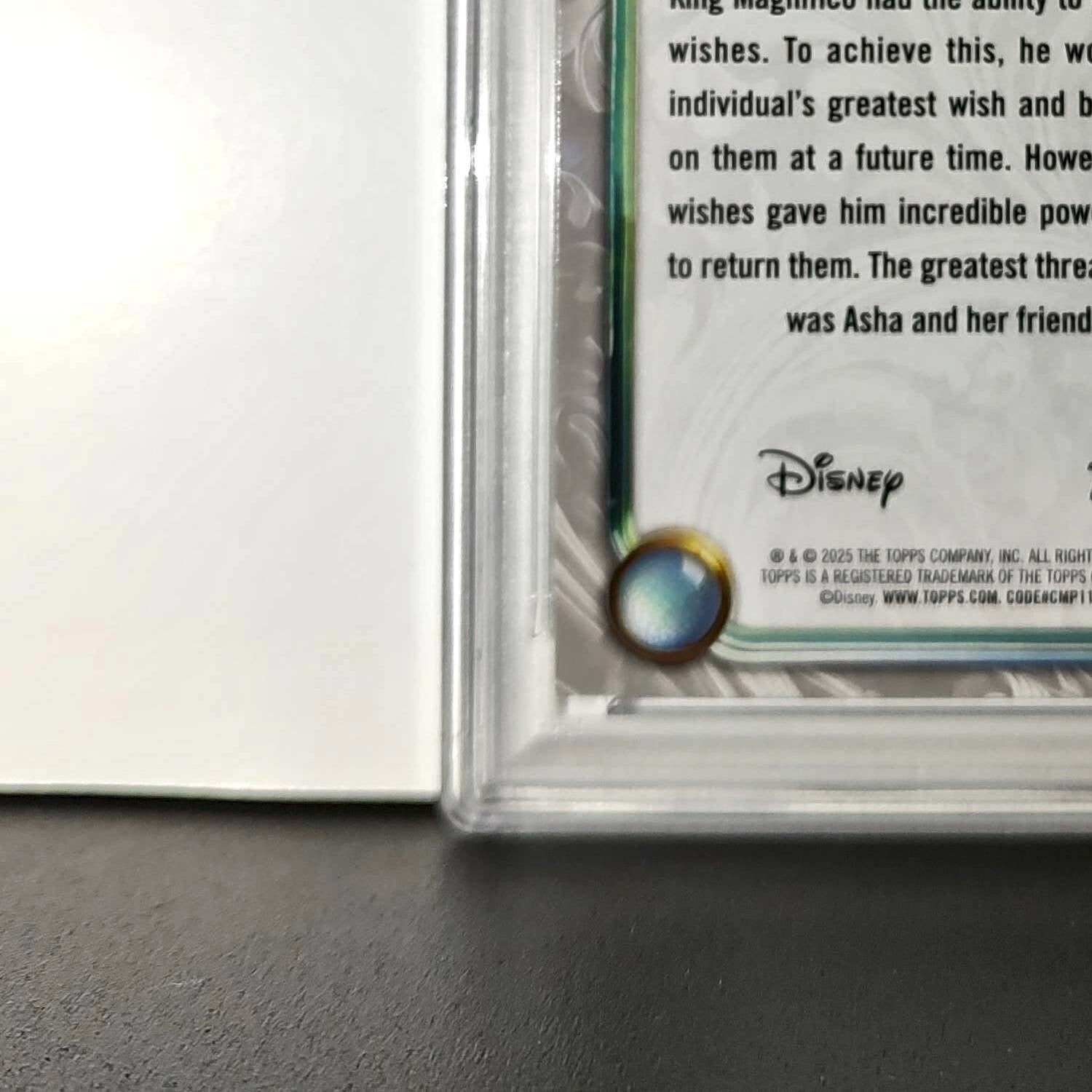 King Magnifico 2025 Topps Disney Wonder #100 Winter Variant Card Wish PSA 9