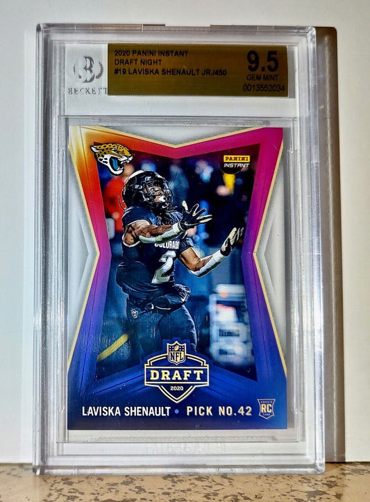 Laviska Shenault Jr. 2020 Panini NFL #19 Draft Rookie 1 of 450 BGS 9.5 Jaguars