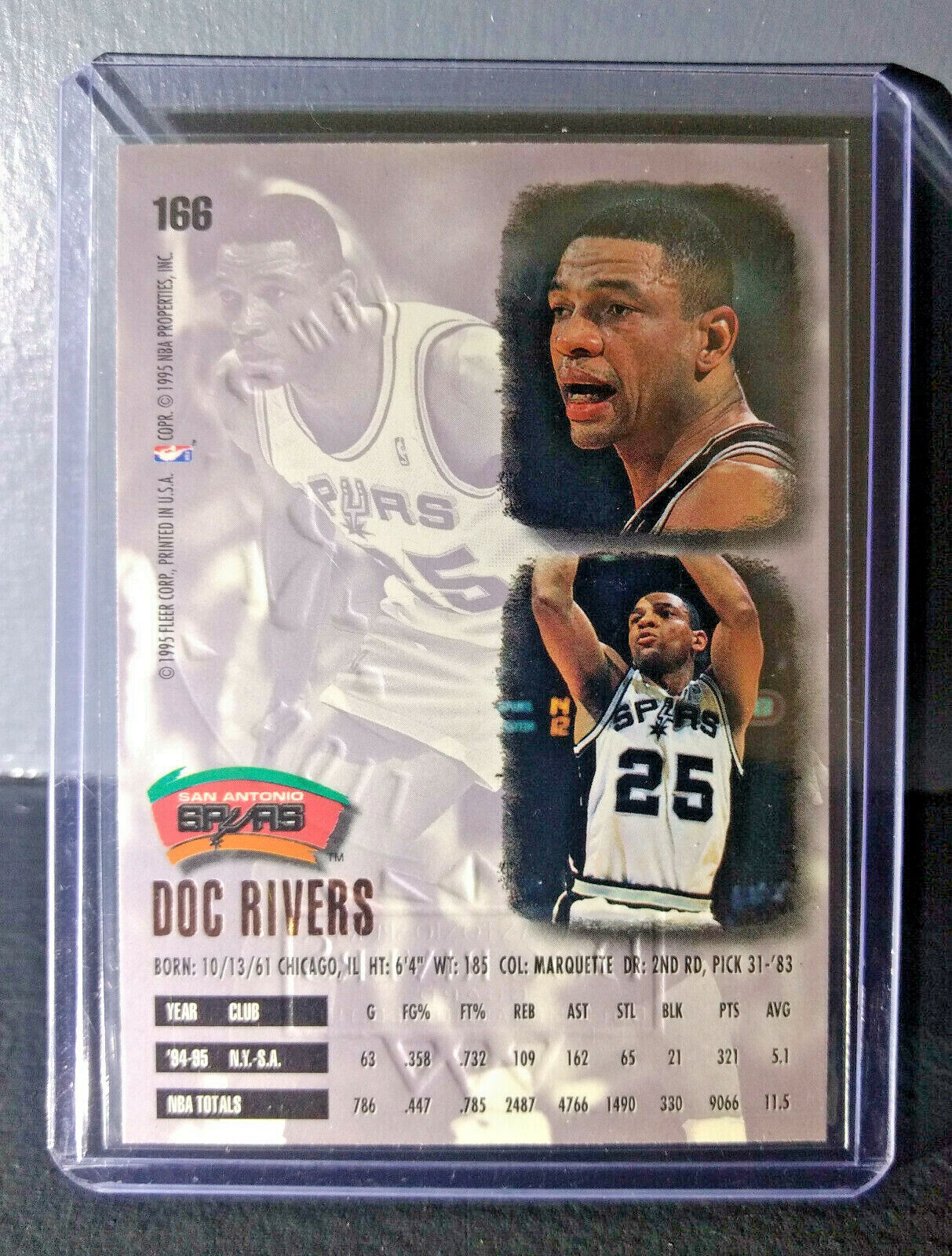 1995-96 Doc Rivers Fleer Ultra Gold Medallion #166 Basketball Card