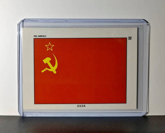 USSR Flag 1991 Topps Desert Storm #32 Sticker Card