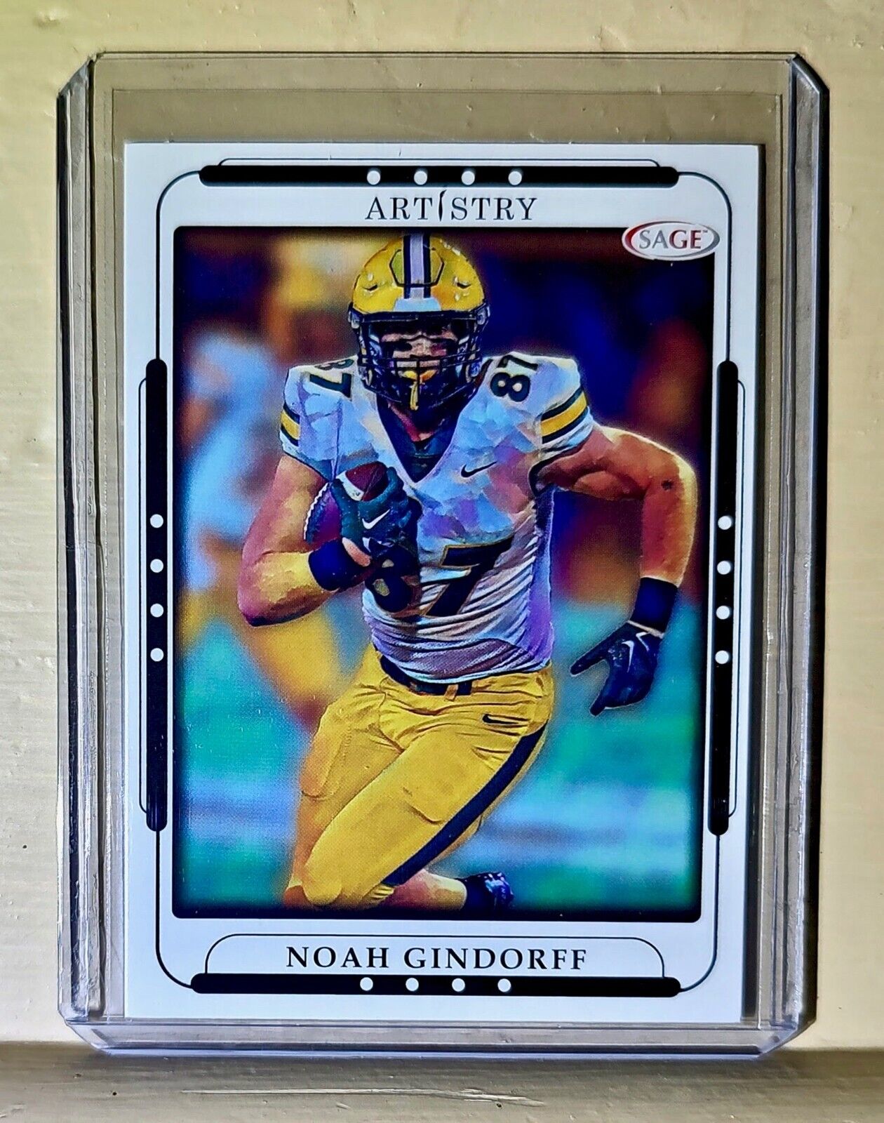 Noah Gindorff 2023 SAGE NFL Artistry Football #93 Card