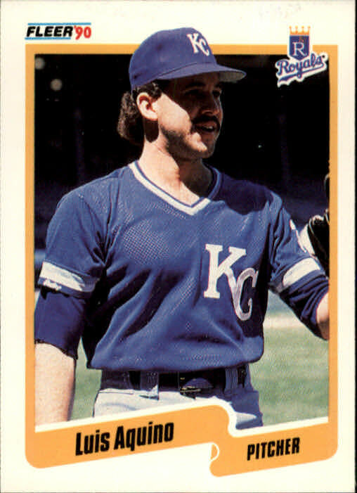 1990 Luis Aquino Fleer Baseball Card #101