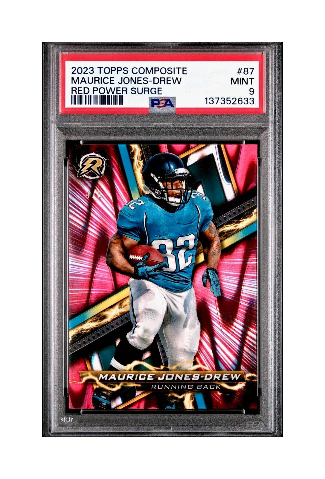 Maurice Jones-Drew 2023 Topps #87 4/5 Resurgence Red Power Surge PSA 9 Mint