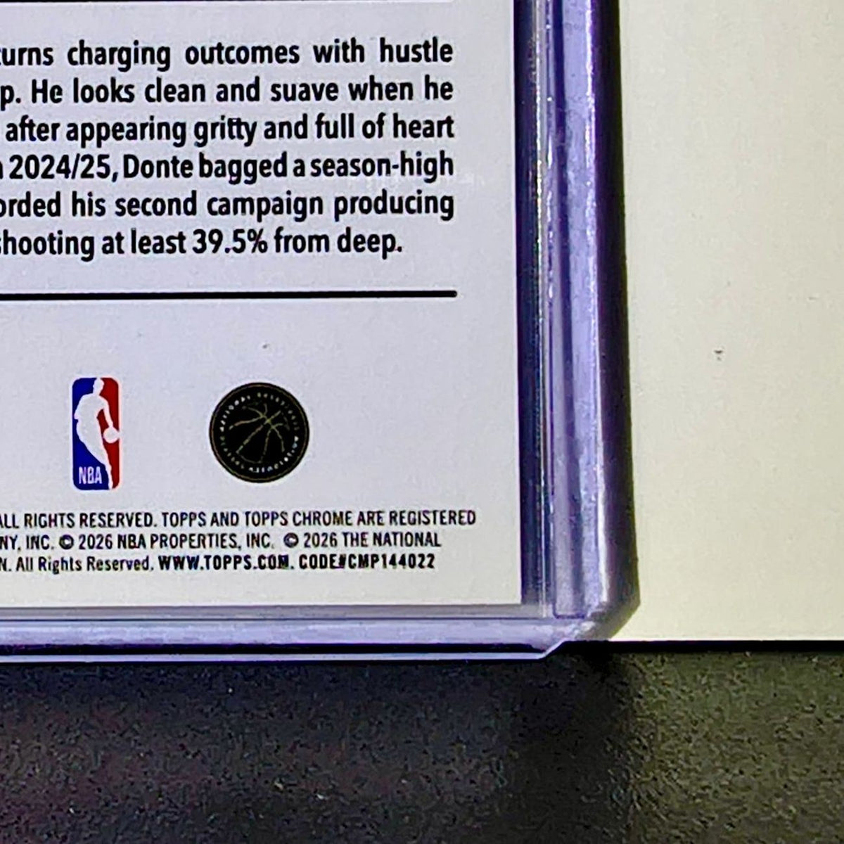 Donte DiVincenzo 2025-26 NBA Topps Chrome Update #108 Card Timberwolves