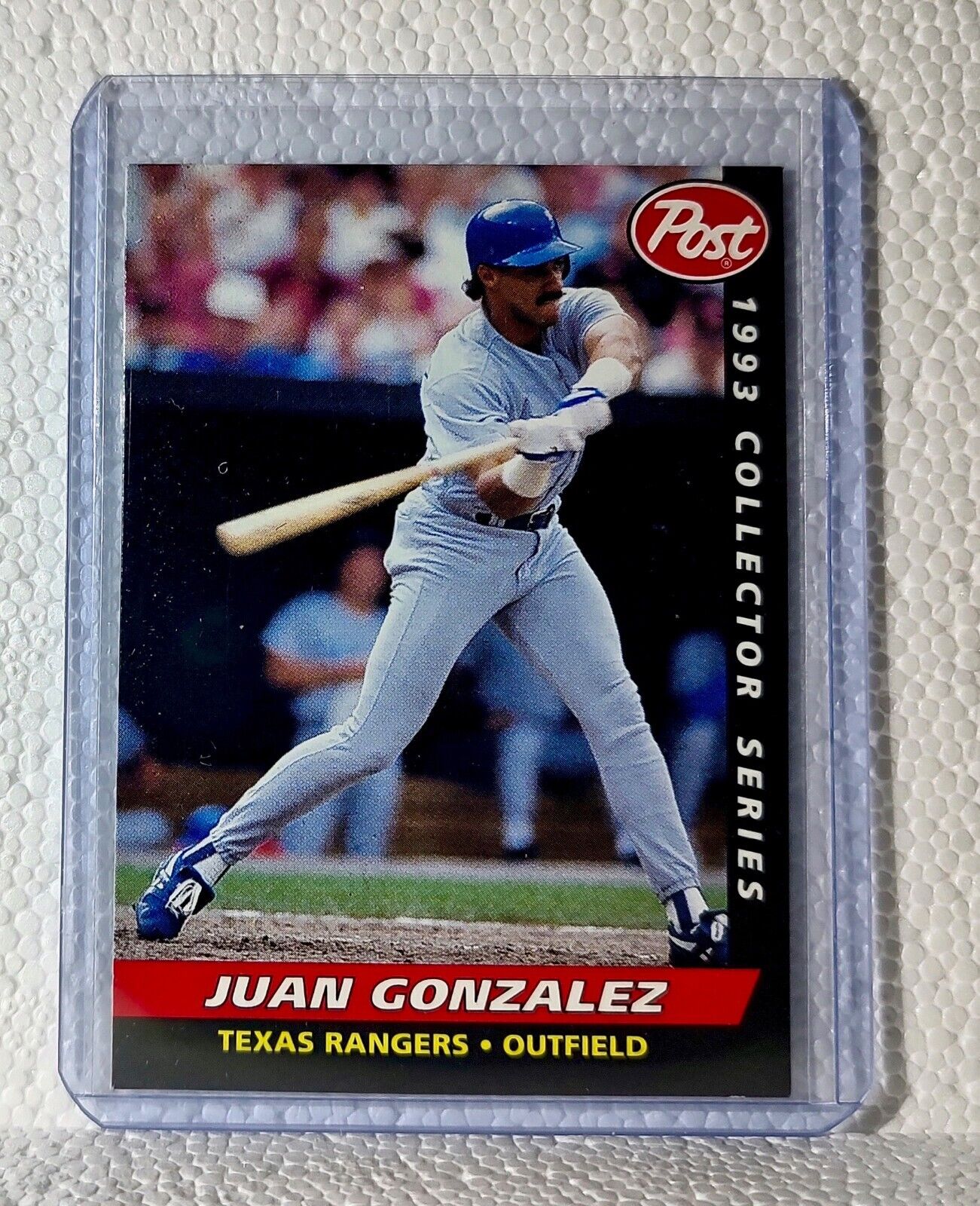 Juan Gonzalez 1993 Post MLB #23 Collector Series Baseball Card Texas Rangers