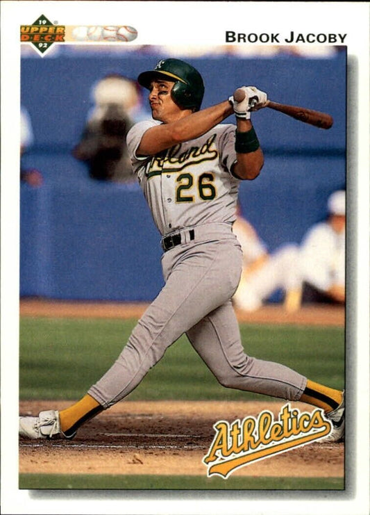 Brook Jacoby 1992 Upper Deck MLB #528 Baseball Card Oakland Athletics