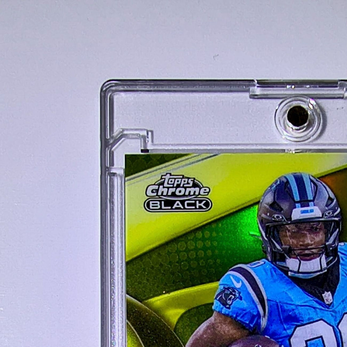 Chuba Hubbard 2025 NFL Topps Chrome Black #16 Gold Refractor Card Panthers 09/50