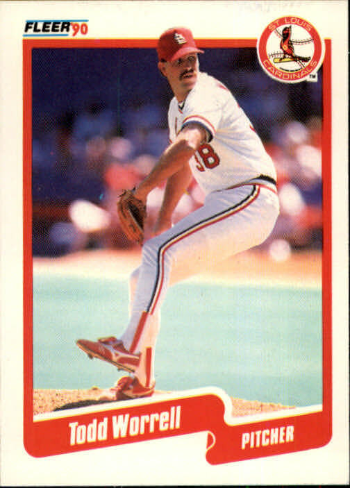 1990 Todd Worrell Fleer Baseball Card #264