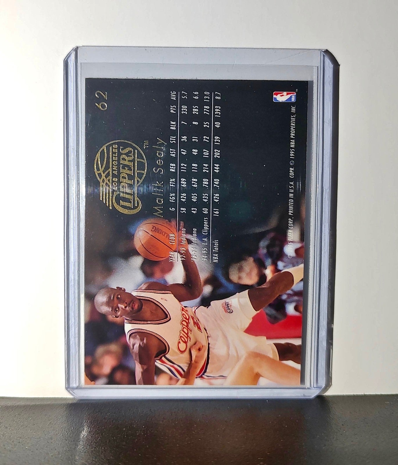 Malik Sealy 1995-96 Flair NBA #62 Card Los Angeles Clippers