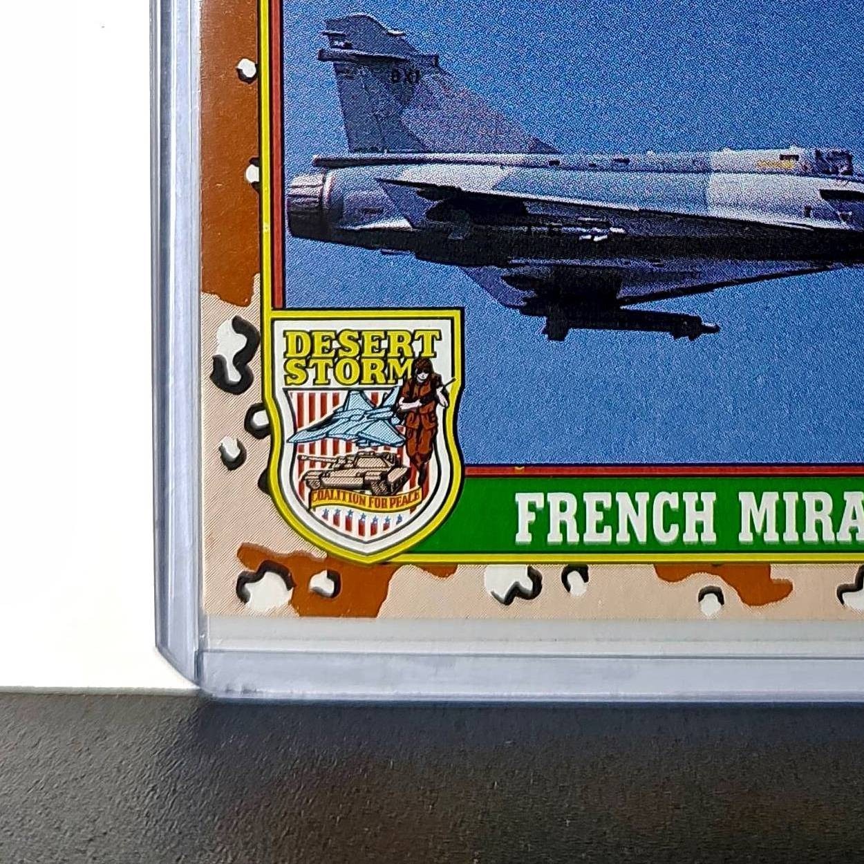 French Mirage Fighter 1991 Topps Desert Storm #18 Card