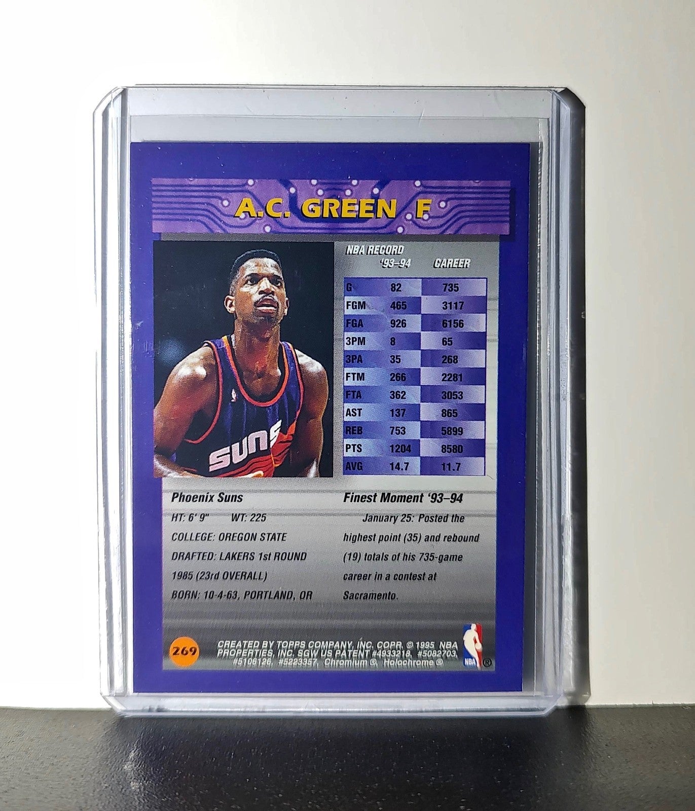 A.C. Green 1994-95 Topps Finest #269 Basketball Card