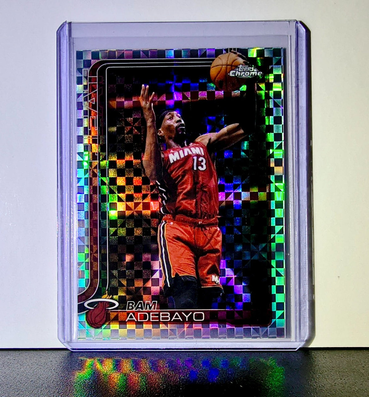 Bam Adebayo 2025-26 NBA Topps Chrome Update X-Fractor #35 Card Miami Heat