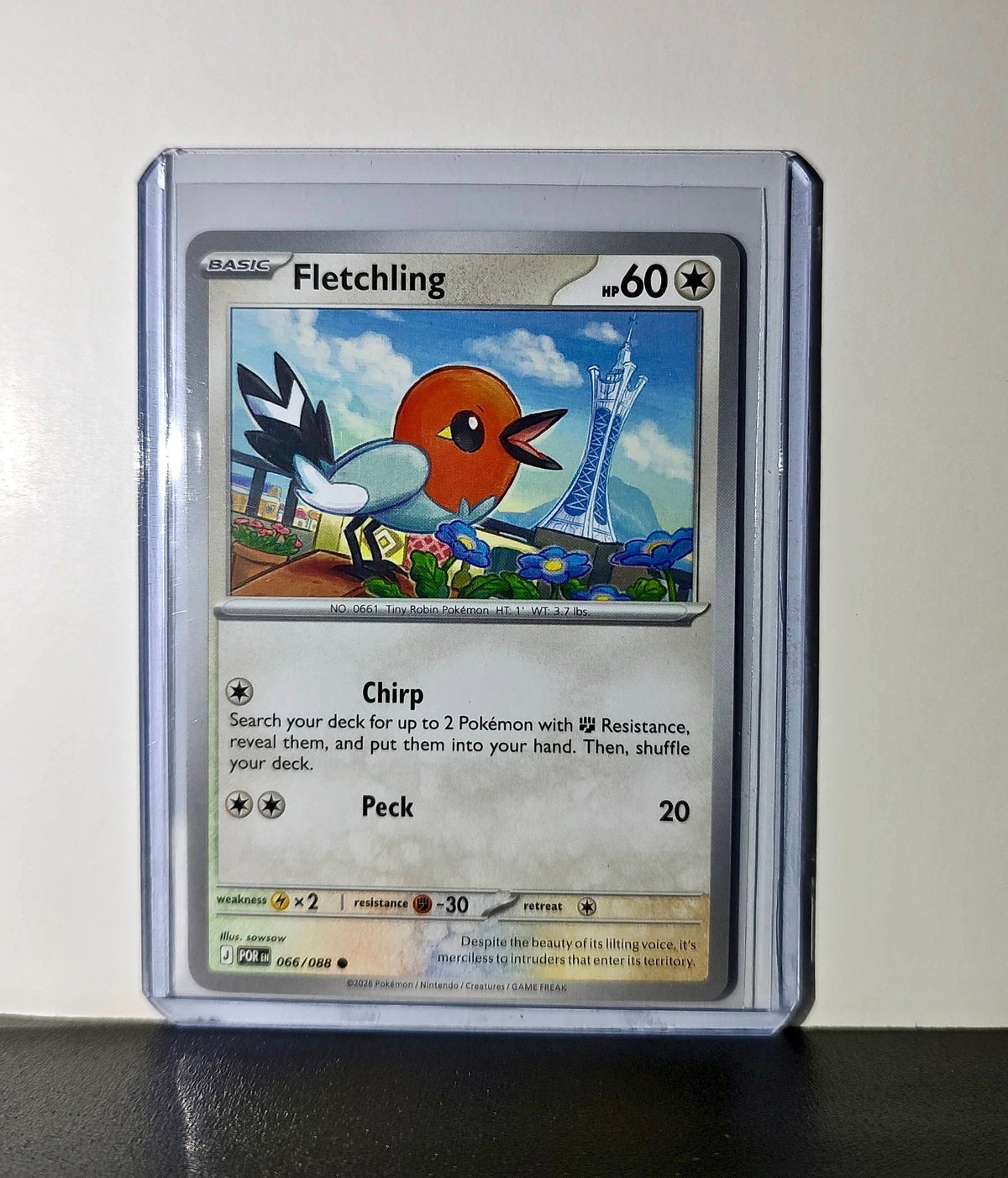 Pokemon Fletchling HP60 Basic Colorless 66/088 2025 Perfect Order Mega Evolution
