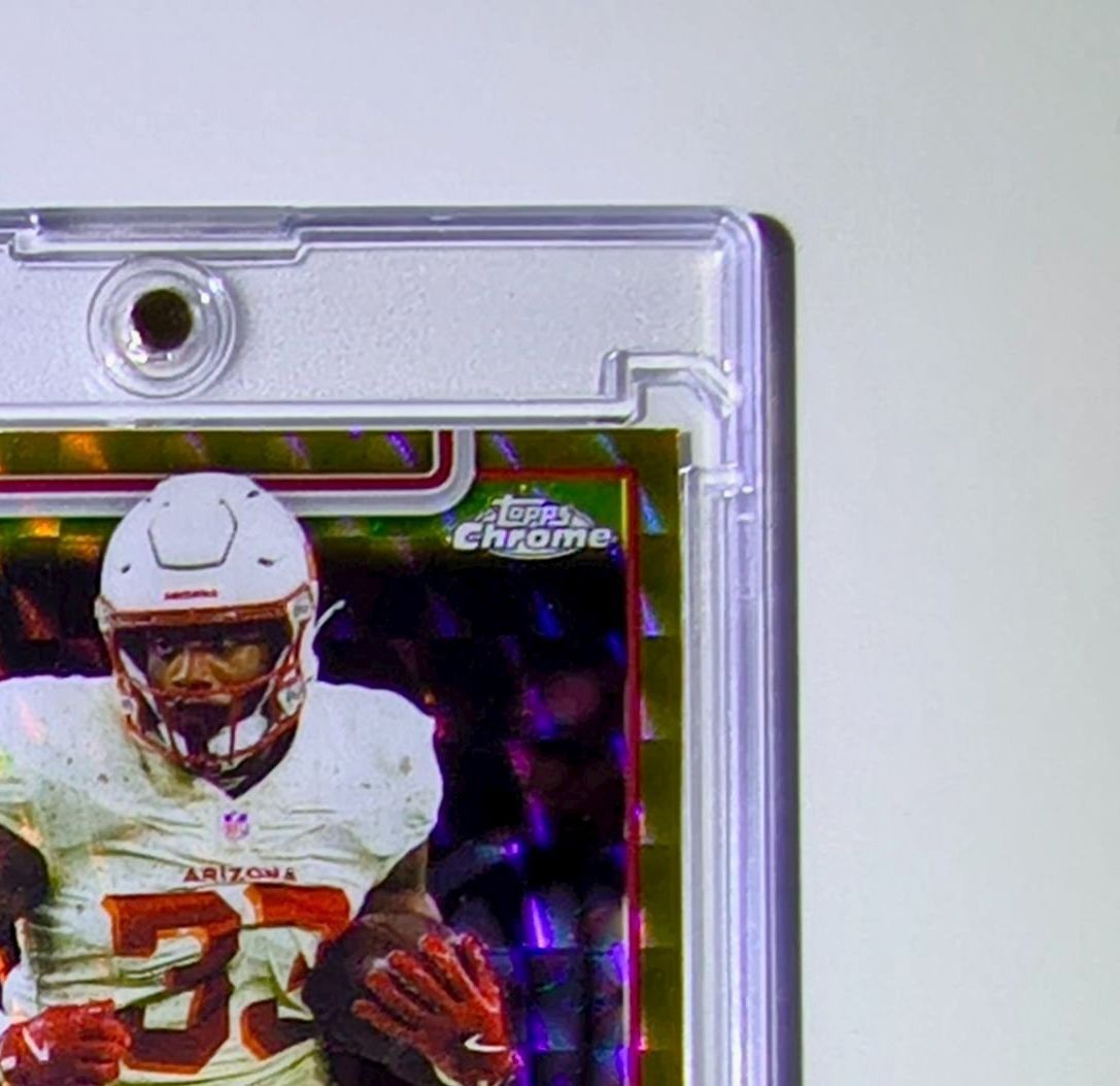 Trey Benson 2025 NFL Topps Chrome #7 Gold Geometric Refractor 33/50 Cardinals