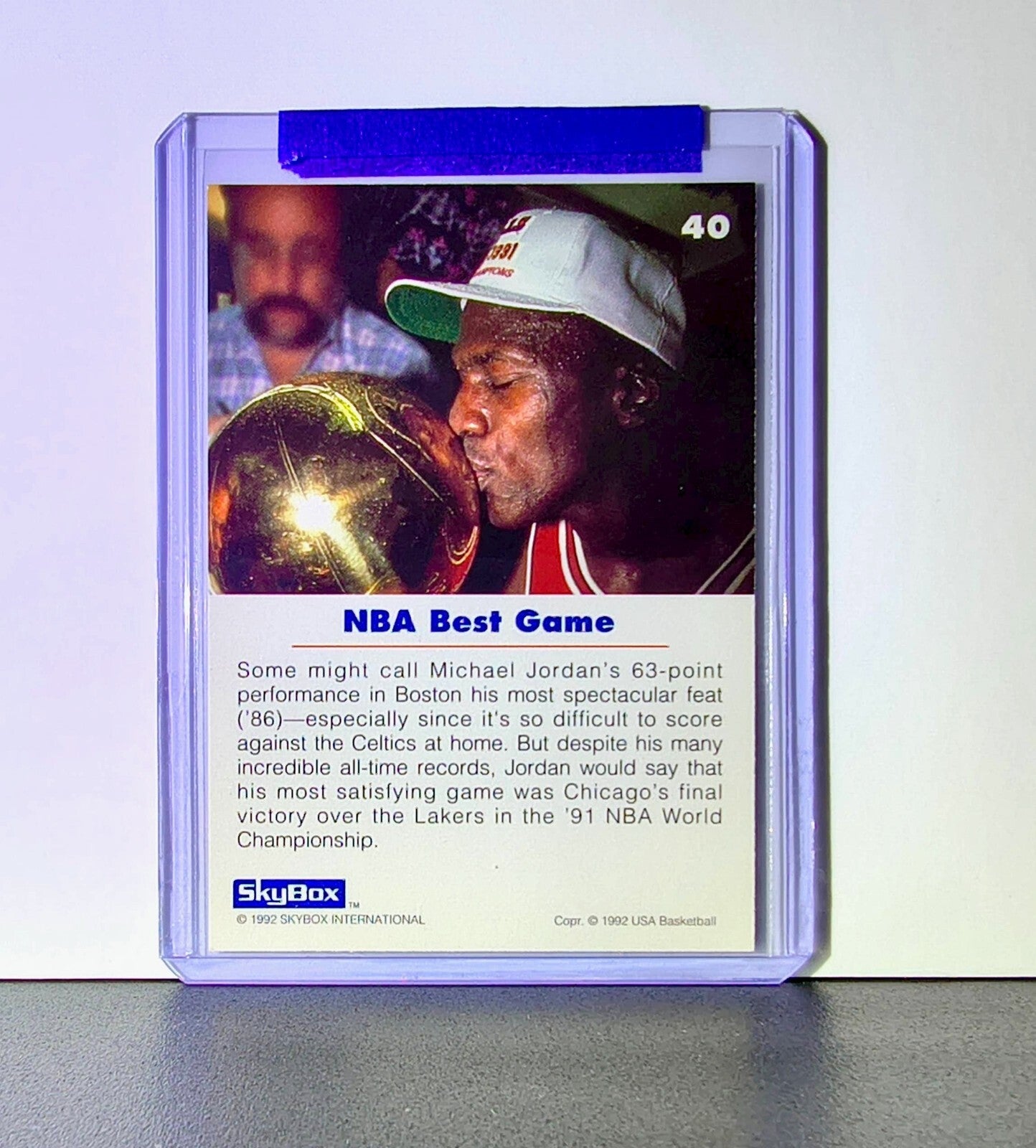 Michael Jordan 1992 SkyBox USA #40 Basketball Card Chicago Bulls