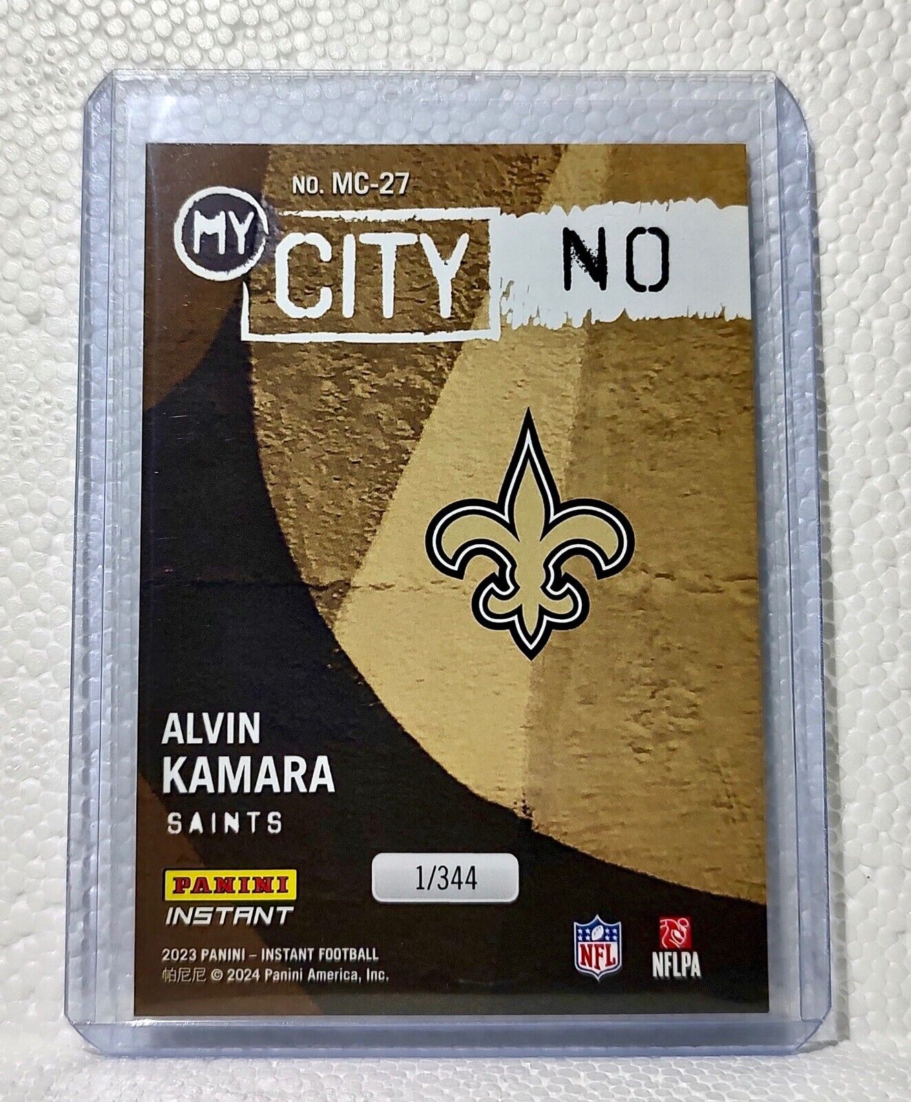 Alvin Kamara 2023 Panini NFL #27 My City Football Card Saints 1/344