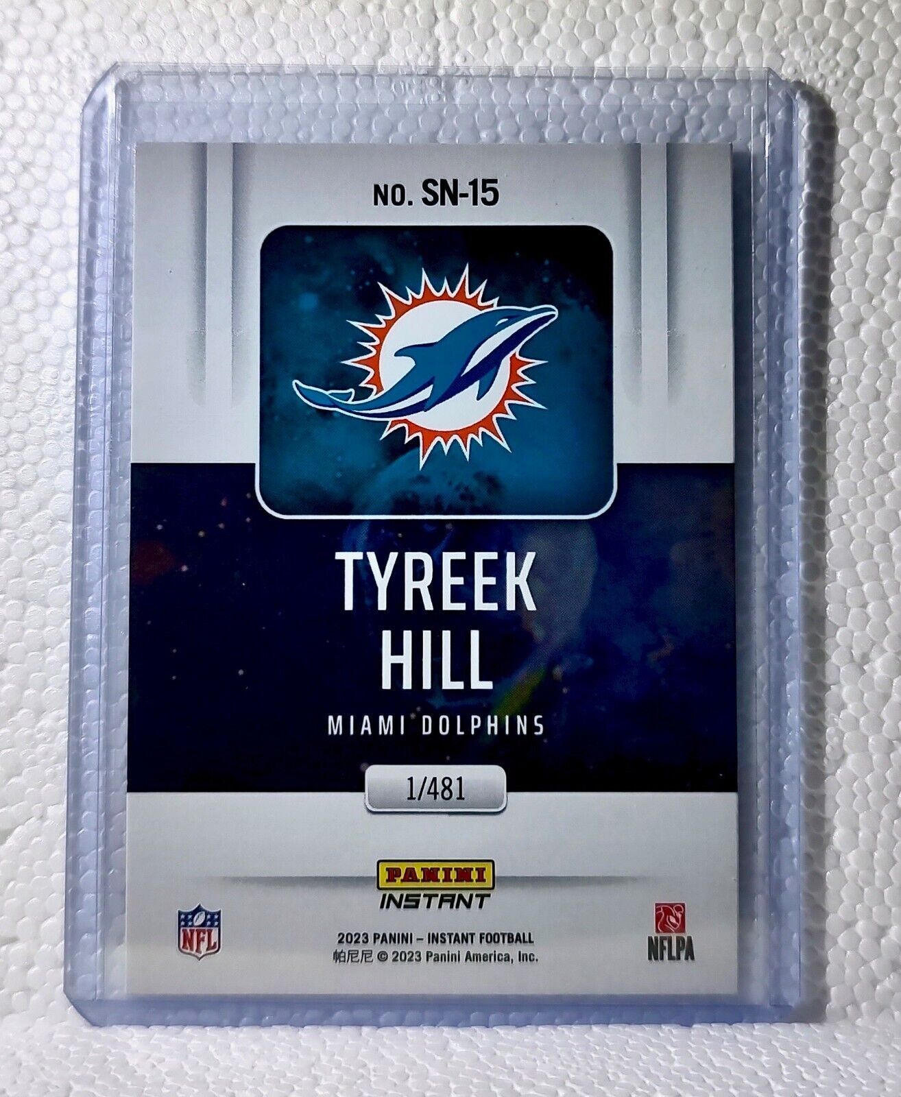 Tyreek Hill 2023 Panini NFL #15 Supernova Football Card Miami Dolphins 1/481