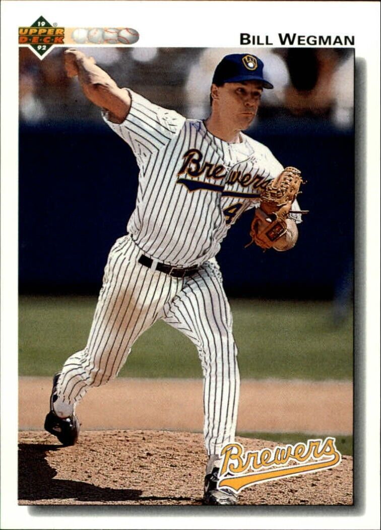 Bill Wegman 1992 Upper Deck MLB #612 Baseball Card Milwaukee Brewers