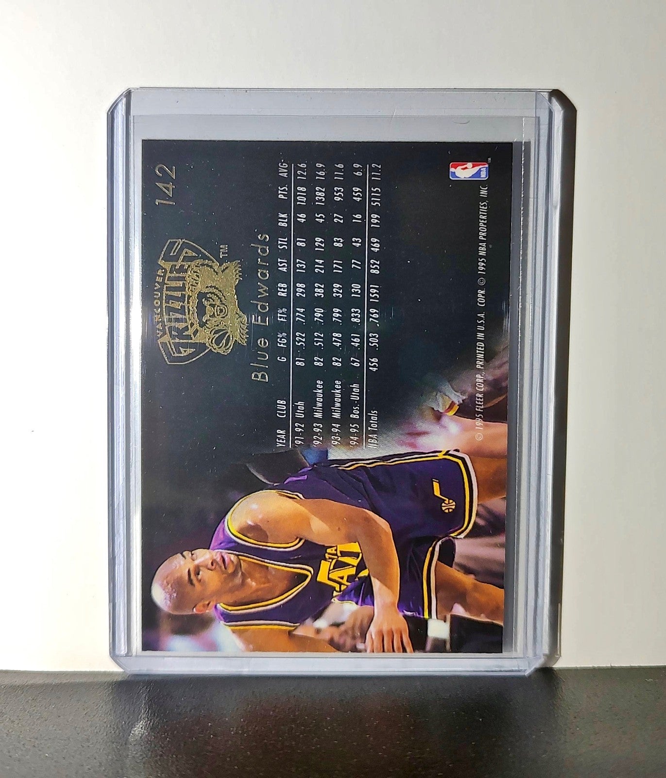 Blue Edwards 1995-96 Flair NBA #142 Card Vancouver Grizzlies