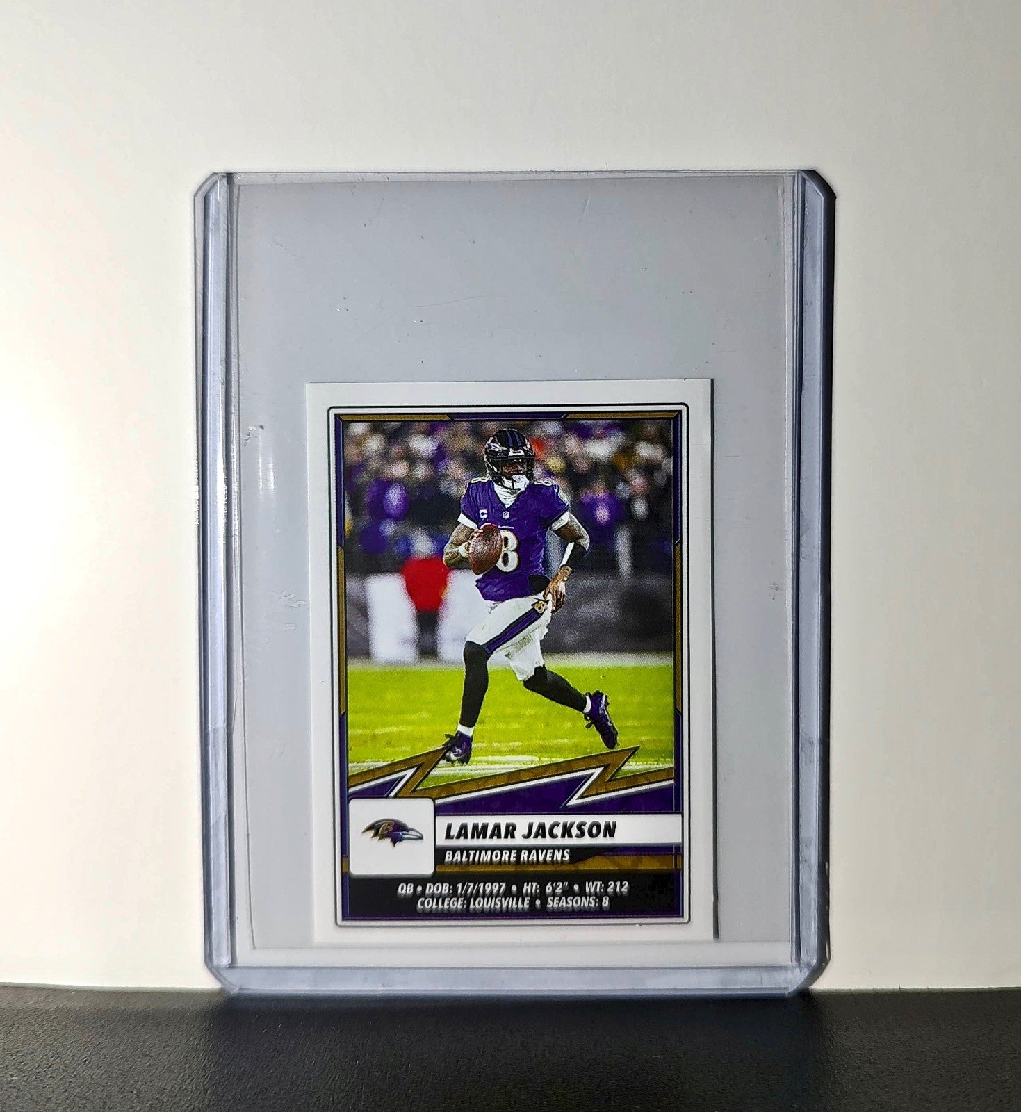 Lamar Jackson 2025 Panini NFL #104 Sticker Baltimore Ravens