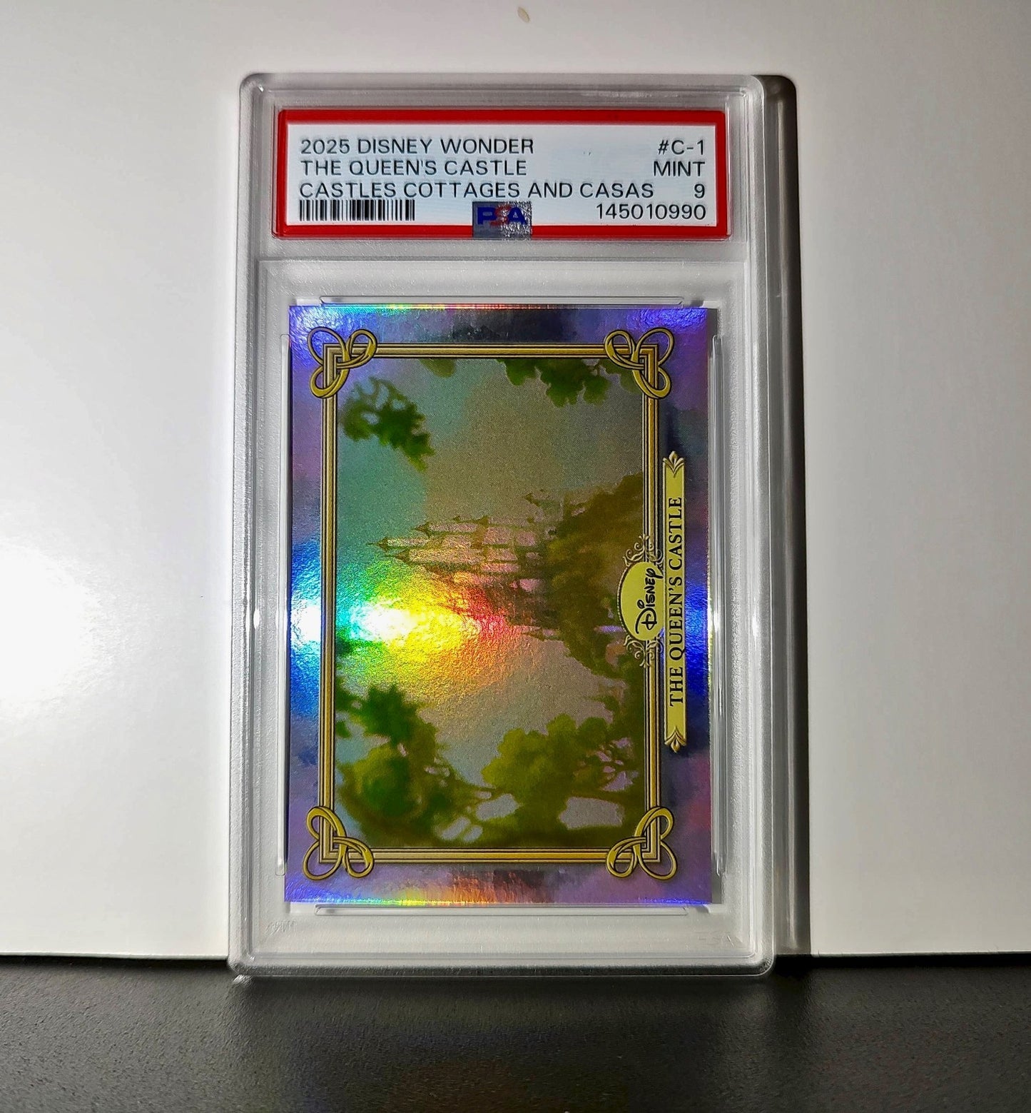 The Queen's Castle 2025 Topps Disney #C-1 Card PSA 9
