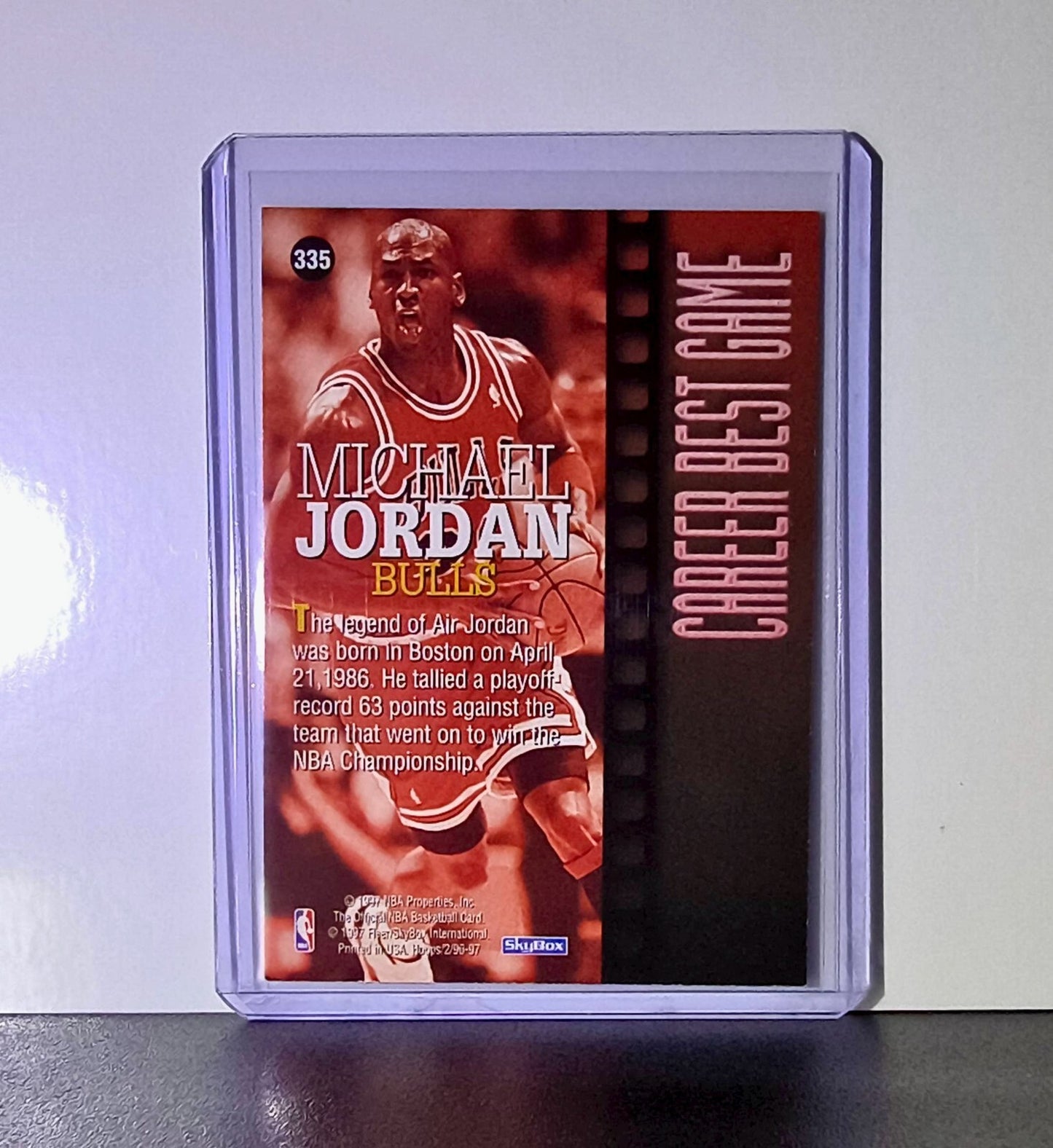 Michael Jordan 1996-97 Hoops  Career Best Game 335 Basketball Card Chicago Bulls