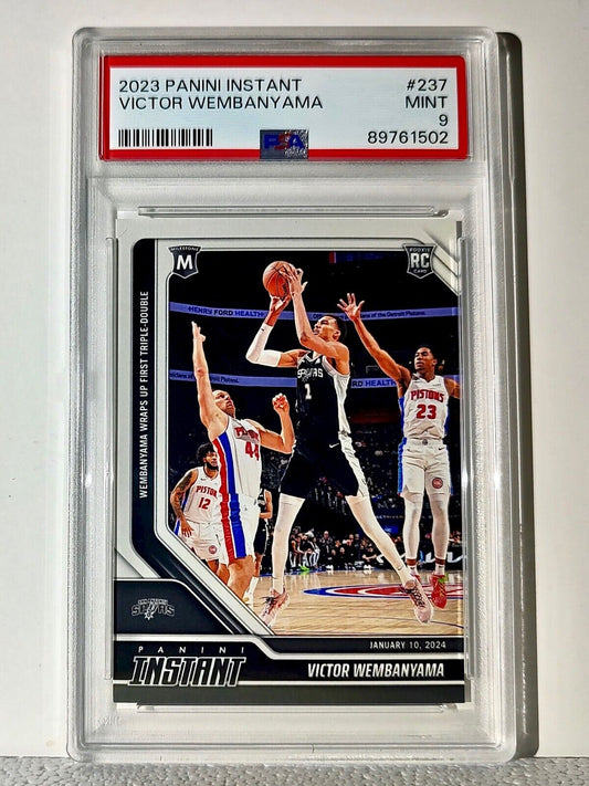 Victor Wembanyama 2023-24 Panini #237 NBA Milestone Rookie Card 1 of 2798 PSA 9