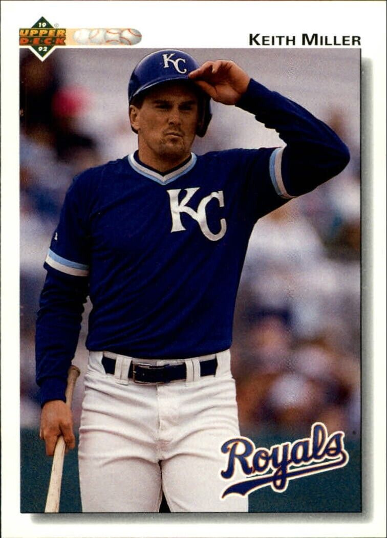 Keith Miller 1992 Upper Deck MLB #704 Baseball Card Kansas City Royals