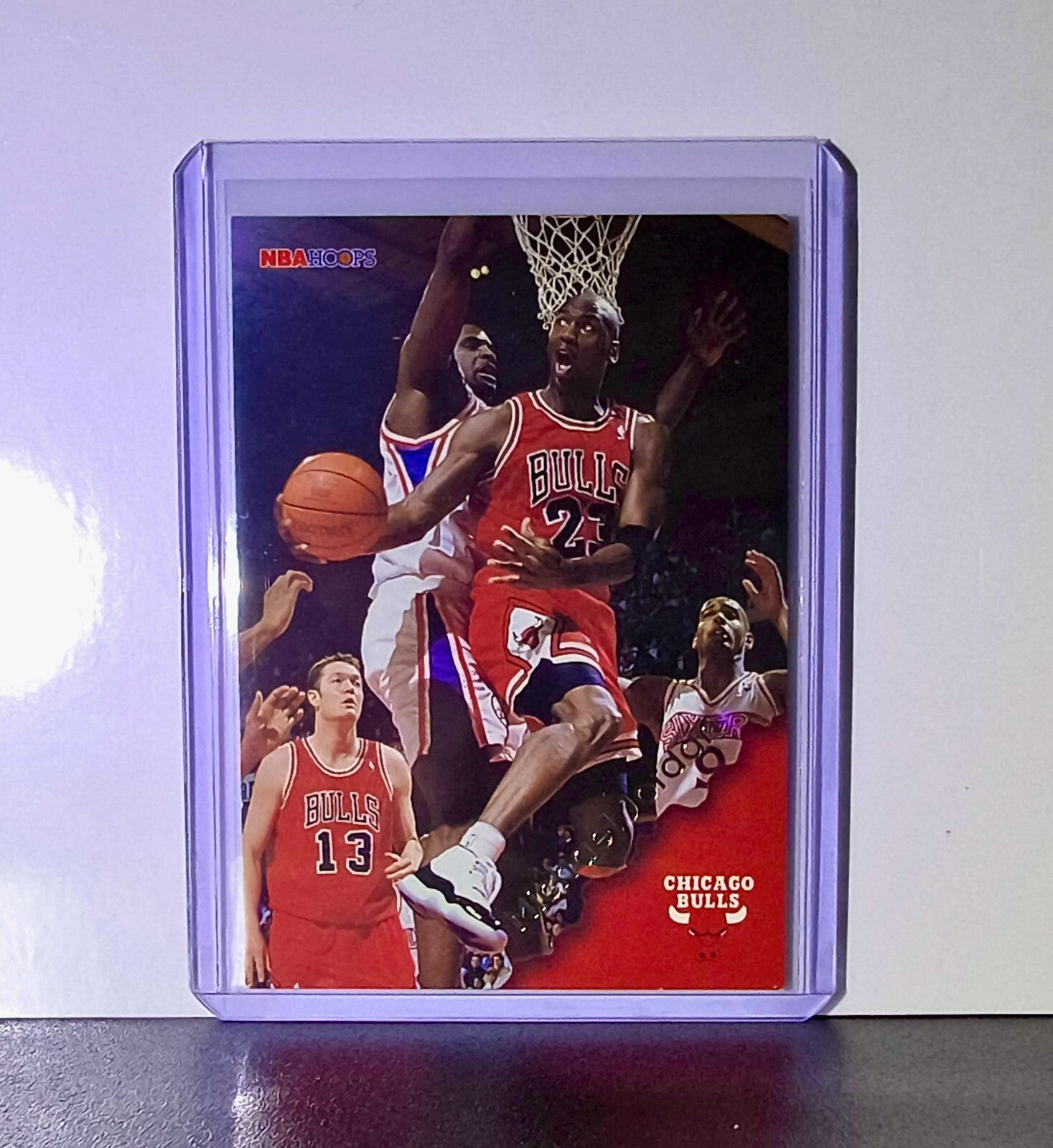 Michael Jordan 1996-97 NBA Hoops #20 Basketball Card Chicago Bulls
