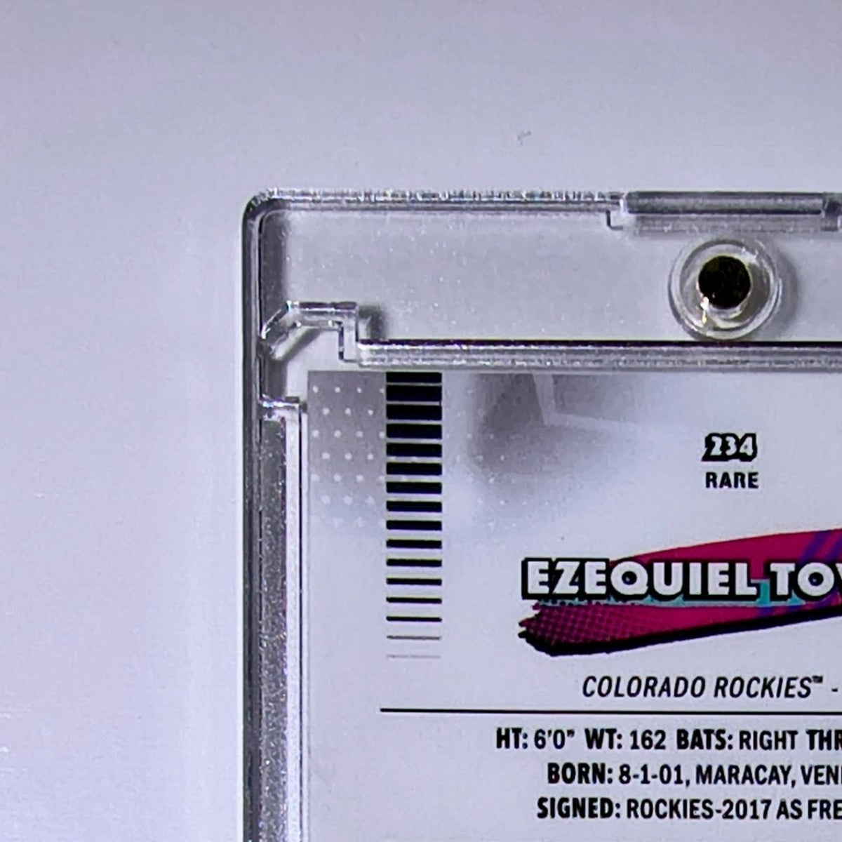 Ezequiel Tovar 2026 MLB Topps Finest #234 Rare Pink Refractor Rockies 087/250