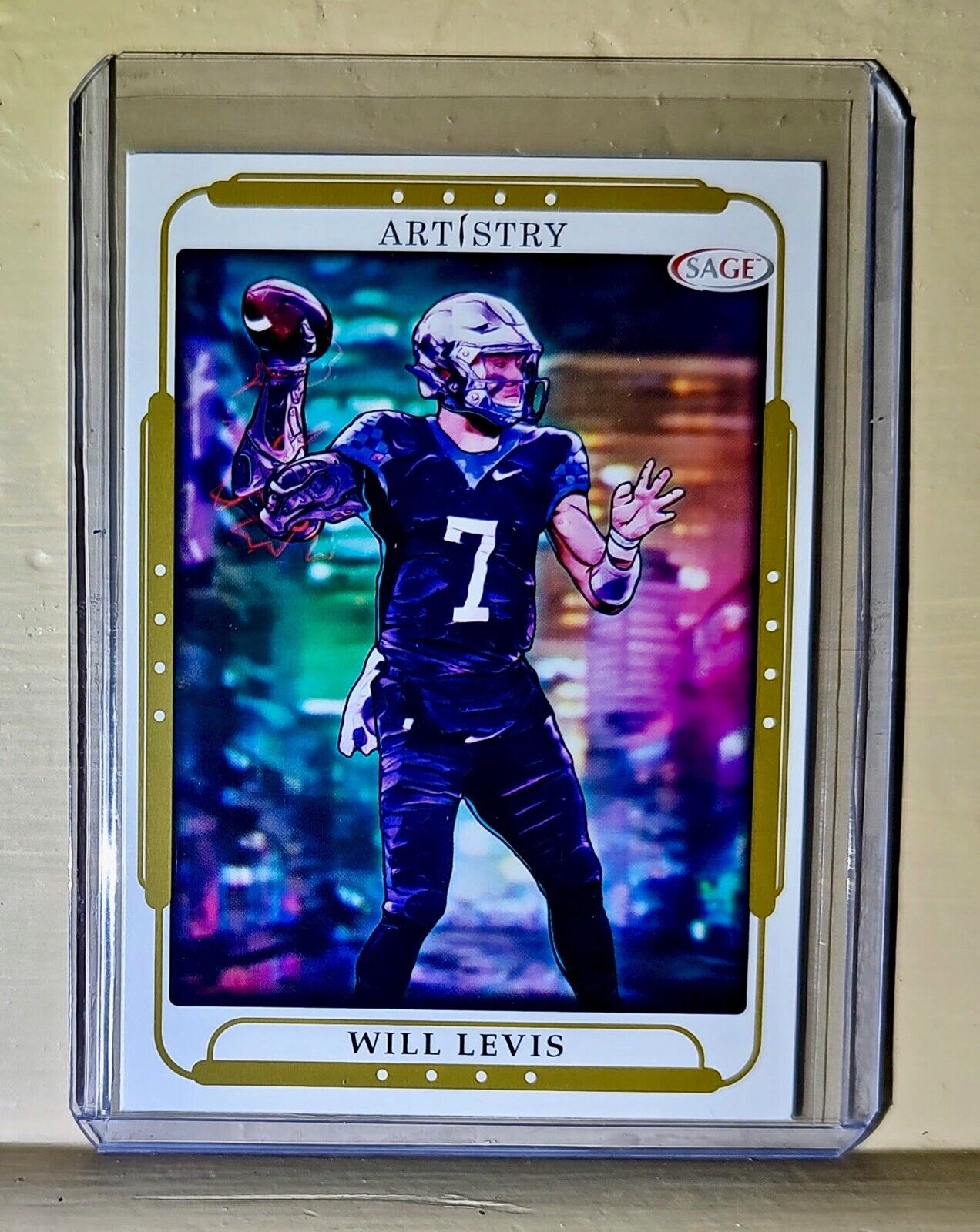 Will Levis 2023 SAGE NFL Artistry Football #124 Card