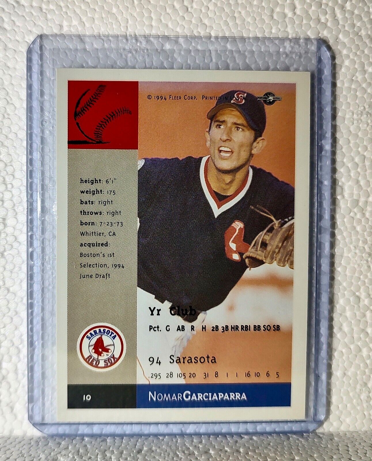 Nomar Garciaparra 1994 Fleer MLB #10 Excel Baseball Card Sarasota Red Sox