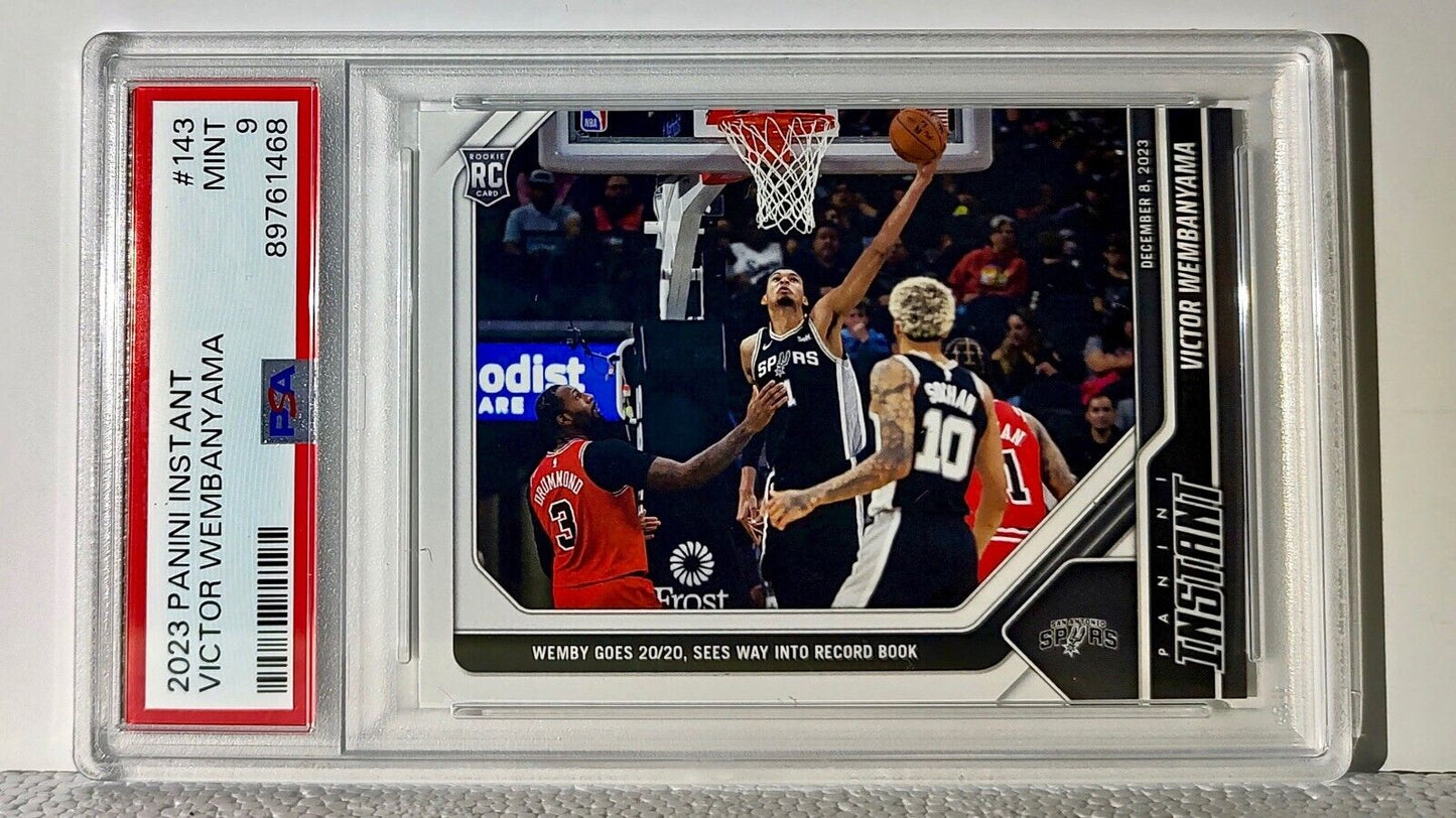 Victor Wembanyama 2023-24 Panini #143 NBA Rookie Basketball Card 1 of 2951 PSA 9