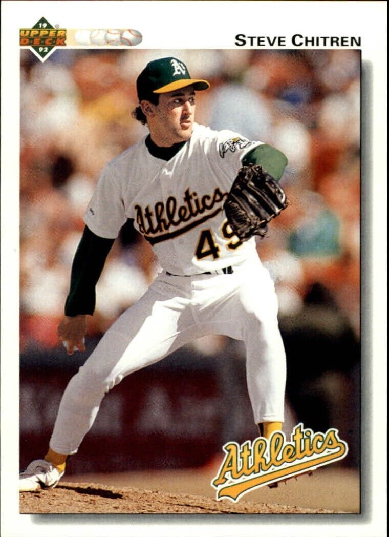 Steve Chitren 1992 Upper Deck MLB #471 Baseball Card Oakland Athletics