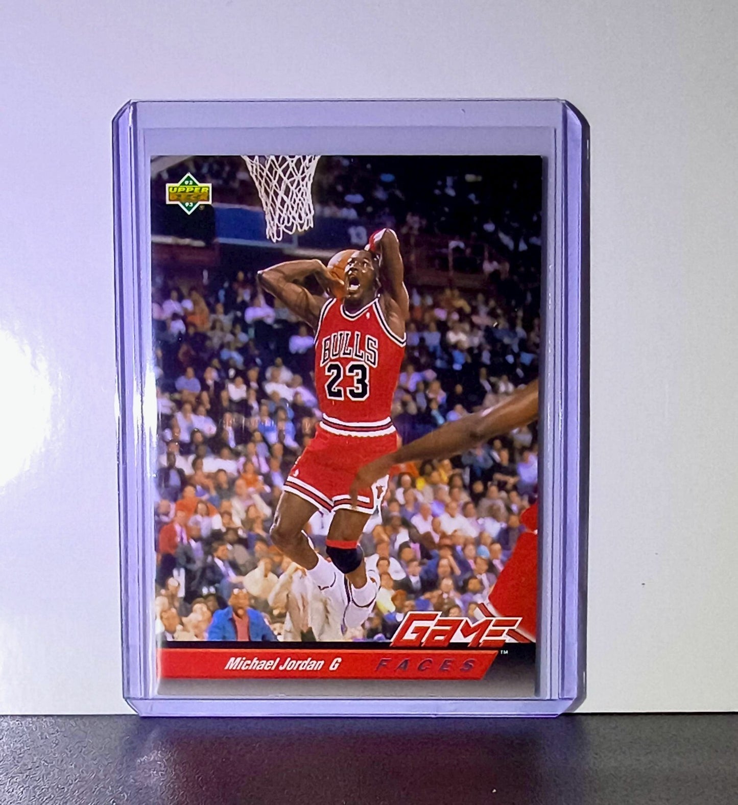 Michael Jordan 1992-93 Upper Deck Game Faces #488 Basketball Card Chicago Bulls