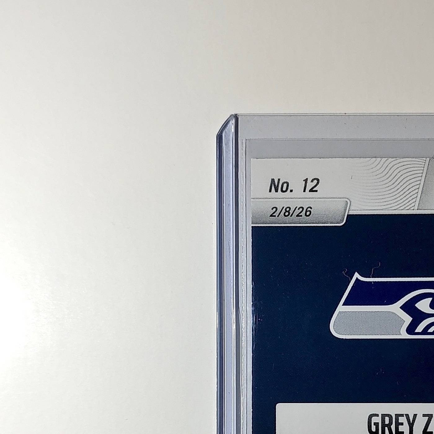 Grey Zabel Rookie 2026 Panini NFL Super Bowl LIX Champions #12 Card Seahawks