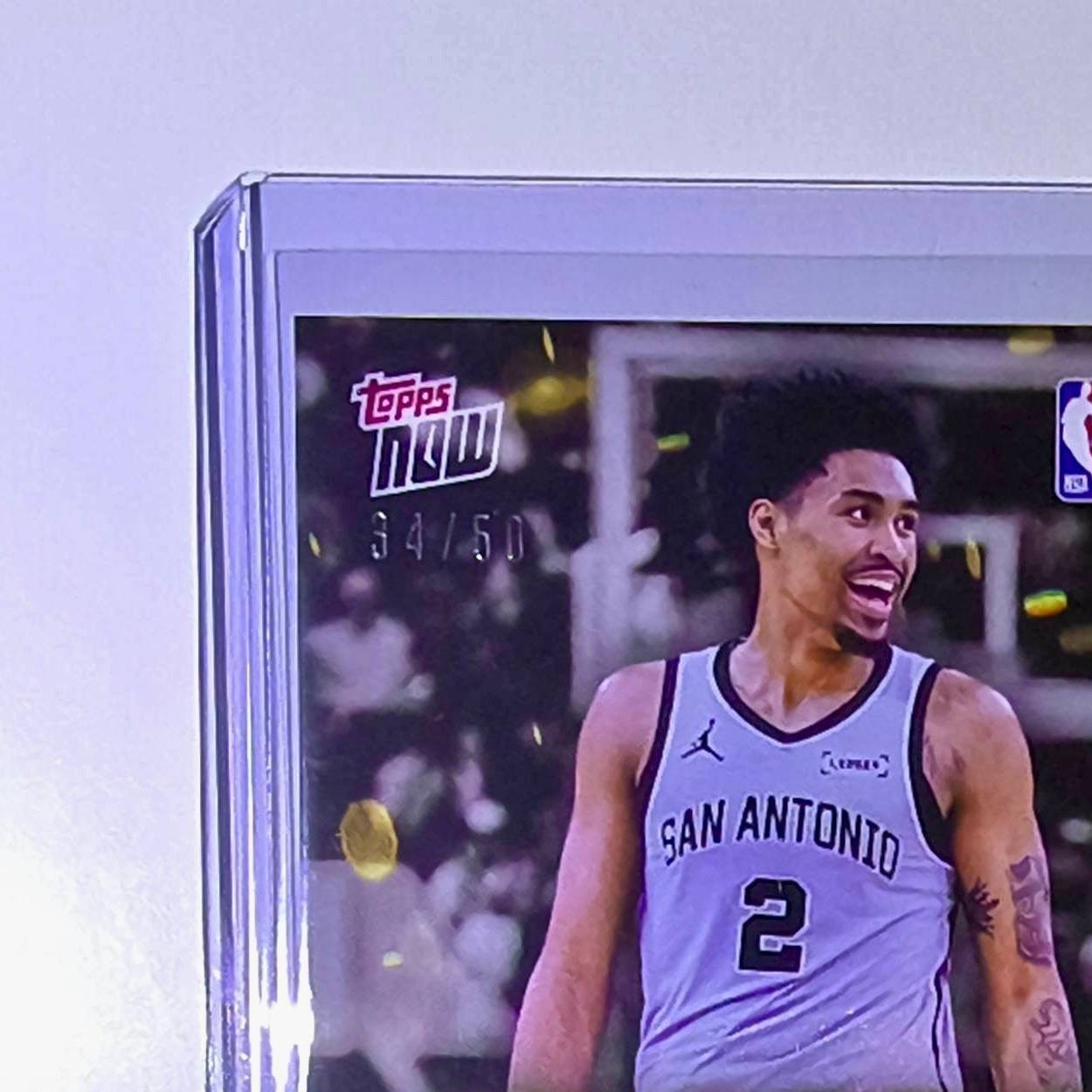 Dylan Harper Rookie 2025-26 Topps Now NBA All-Rookie 1st Team 34/50 Gold Spurs
