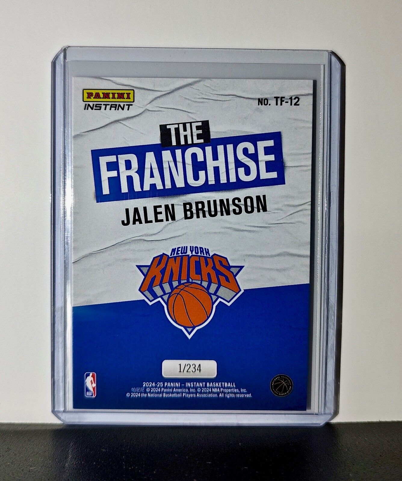 Jalen Brunson 2024-25 Panini The Franchise NBA #12 Card New York Knicks 1/234