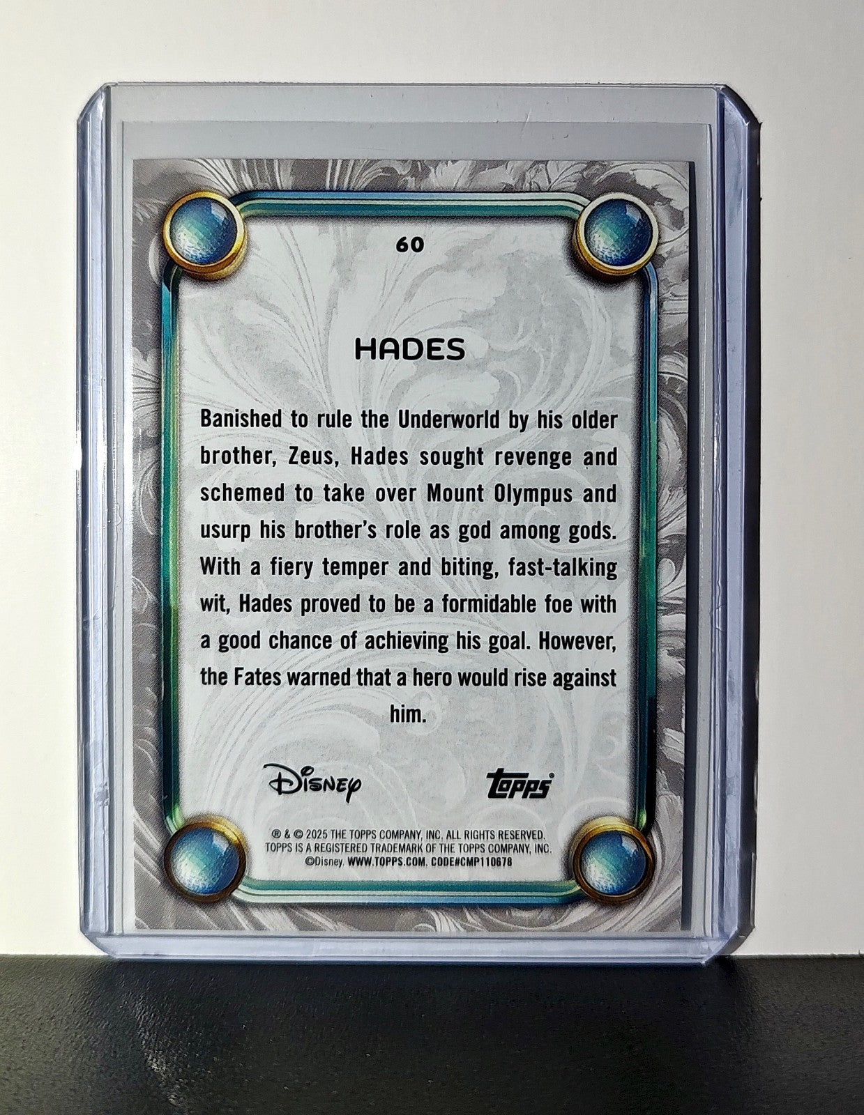 Hades 2025 Topps Disney Wonder #60 Card Hercules
